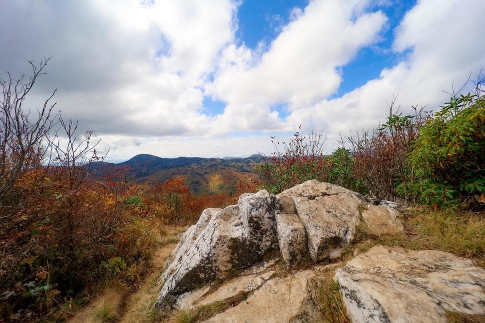 Mountain vista on top of Sam Knob during the fall Mountain vista on top of Sam Knob during the fall