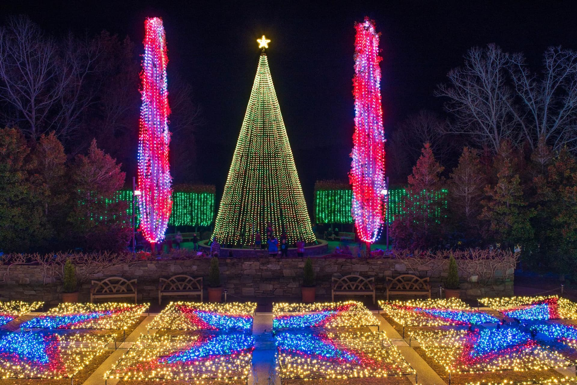 Winter lights at the NC Arboretum