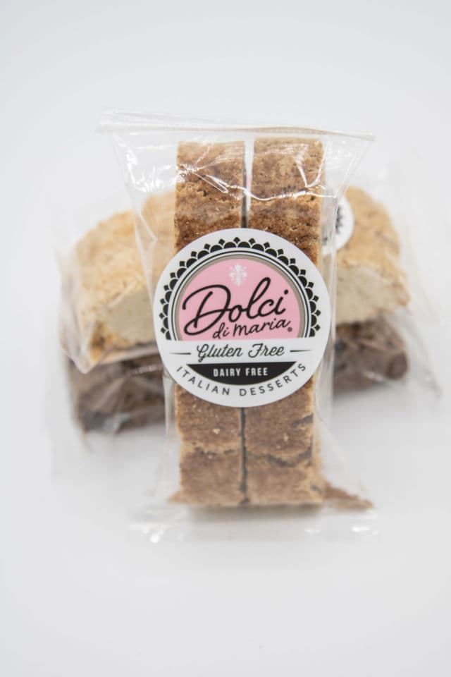 Gluten Free, Dairy Free Biscotti 2 packs come in a variety of flavors and are perfect for gift bags, coffee or tea time. Gluten Free, Dairy Free Biscotti 2 packs come in a variety of flavors and are perfect for gift bags, coffee or tea time.