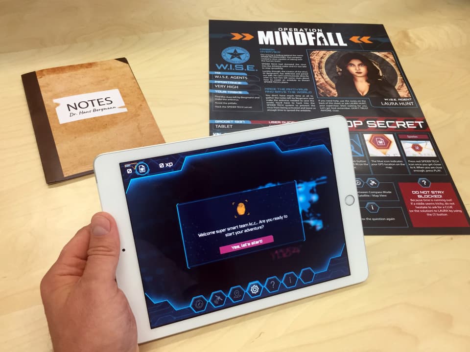 The ipad and the forms you will need to solve the puzzle The ipad and the forms you will need to solve the puzzle