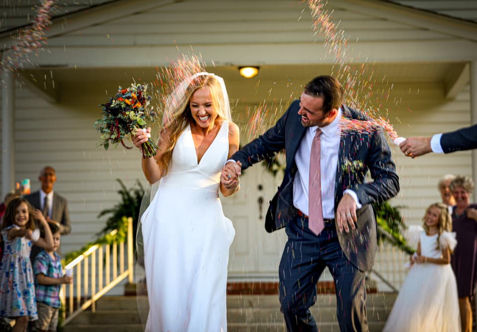 Asheville Photographer Light Shifter Studios captures a Wedding exit at a North Carolina Wedding Event. Asheville Photographer Light Shifter Studios captures a Wedding exit at a North Carolina Wedding Event.