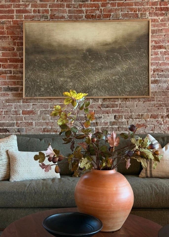 Original artwork by Linsey Gray, "Whispering Winds, No. I" on display at Asheville designer showroom, Northside Design Collective Original artwork by Linsey Gray, "Whispering Winds, No. I" on display at Asheville designer showroom, Northside Design Collective