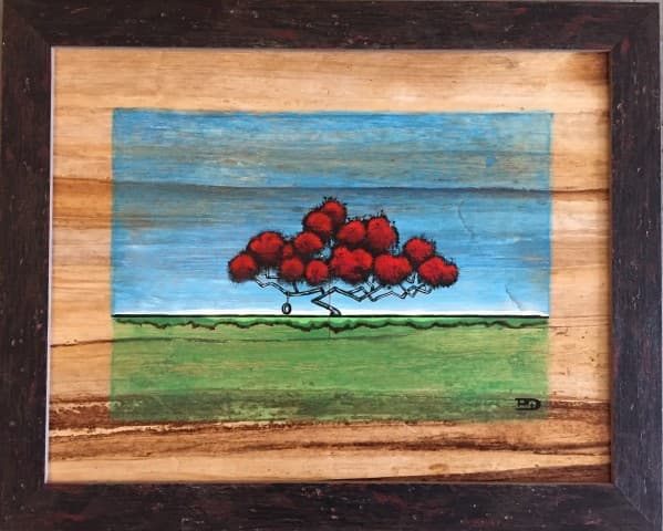 Acrylic on Banana Leaf Acrylic on Banana Leaf