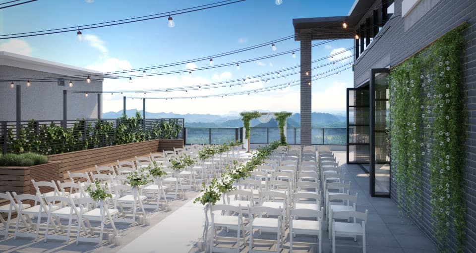 Ceremony Set Up at Soprana Rooftop Cucina Ceremony Set Up at Soprana Rooftop Cucina