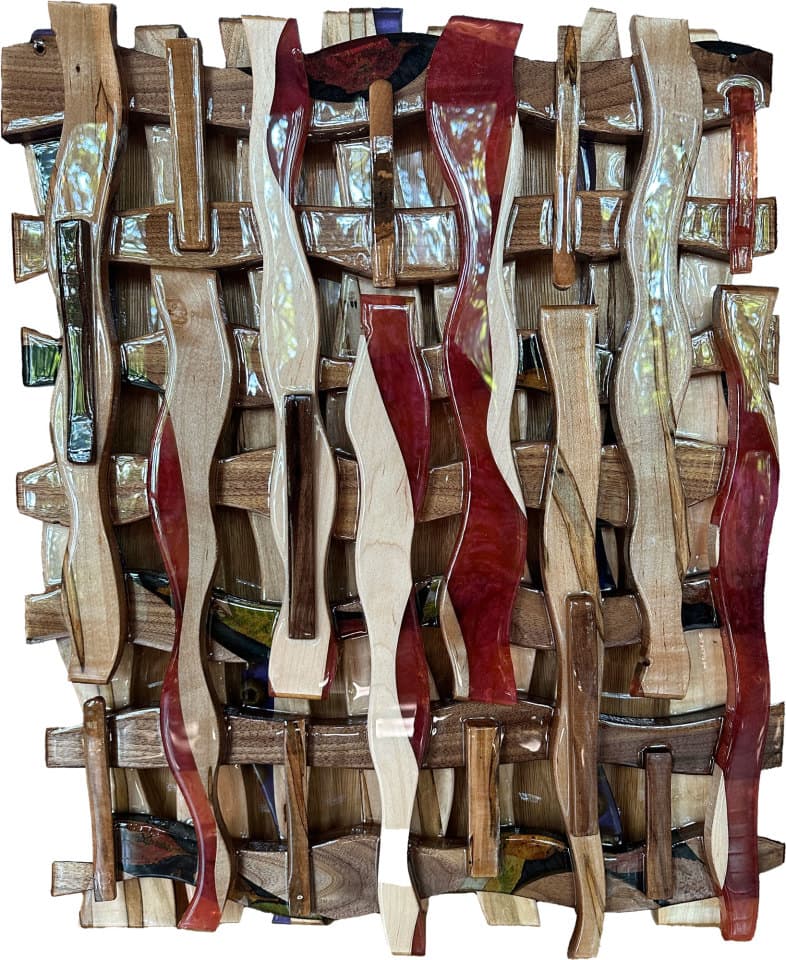 Reclaimed wood and resin Reclaimed wood and resin