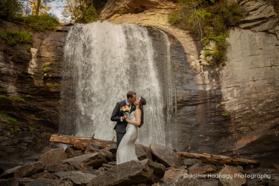 Elopement Photography at Looking Glass Falls Elopement Photography at Looking Glass Falls