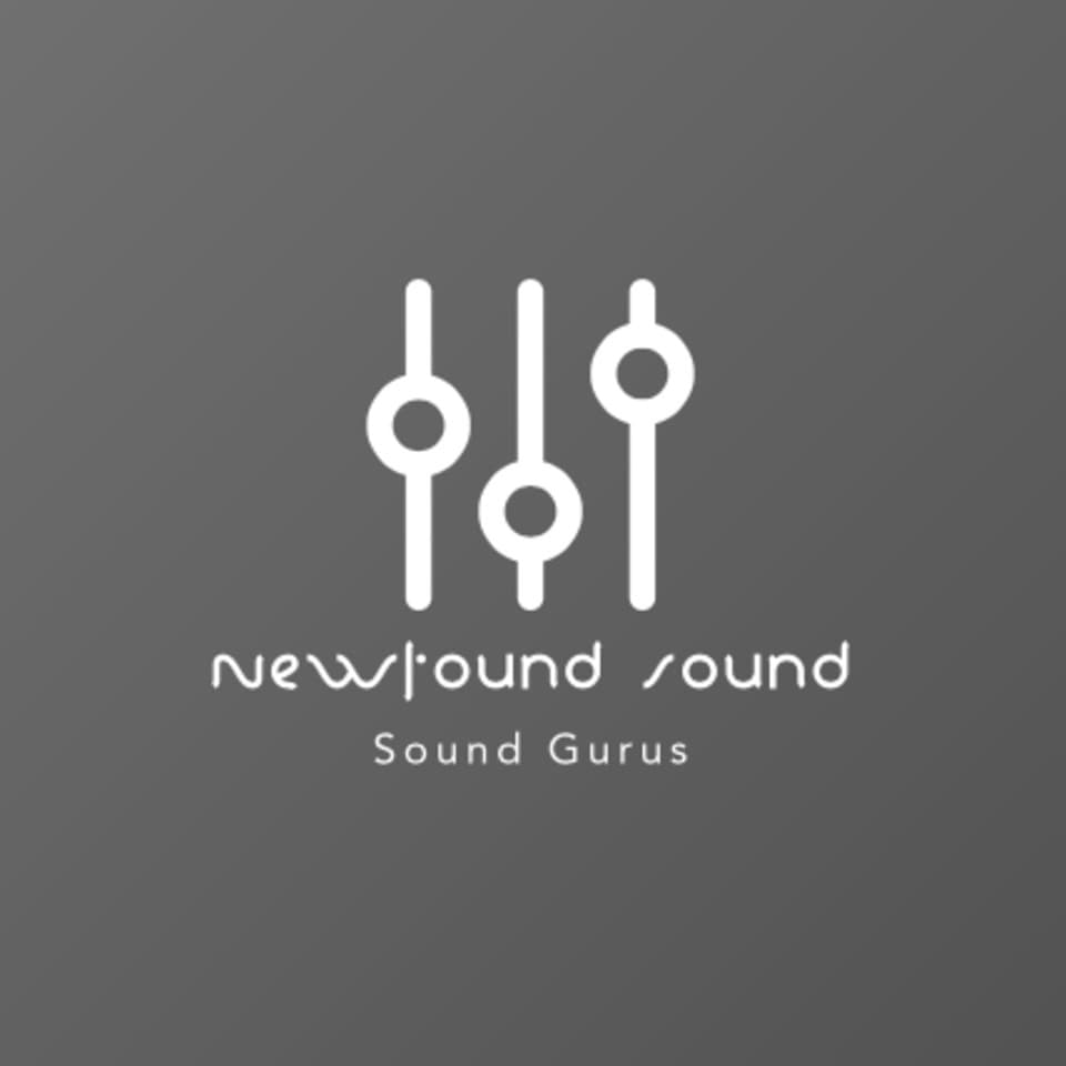 Newfound Sound sound gurus black and white logo Newfound Sound sound gurus black and white logo