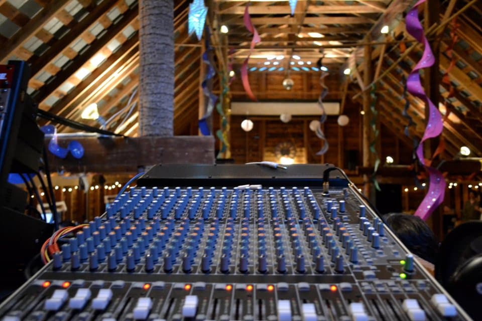 Newfound Sound mixing board at LEAF Barns in Swannanoa, NC Newfound Sound mixing board at LEAF Barns in Swannanoa, NC