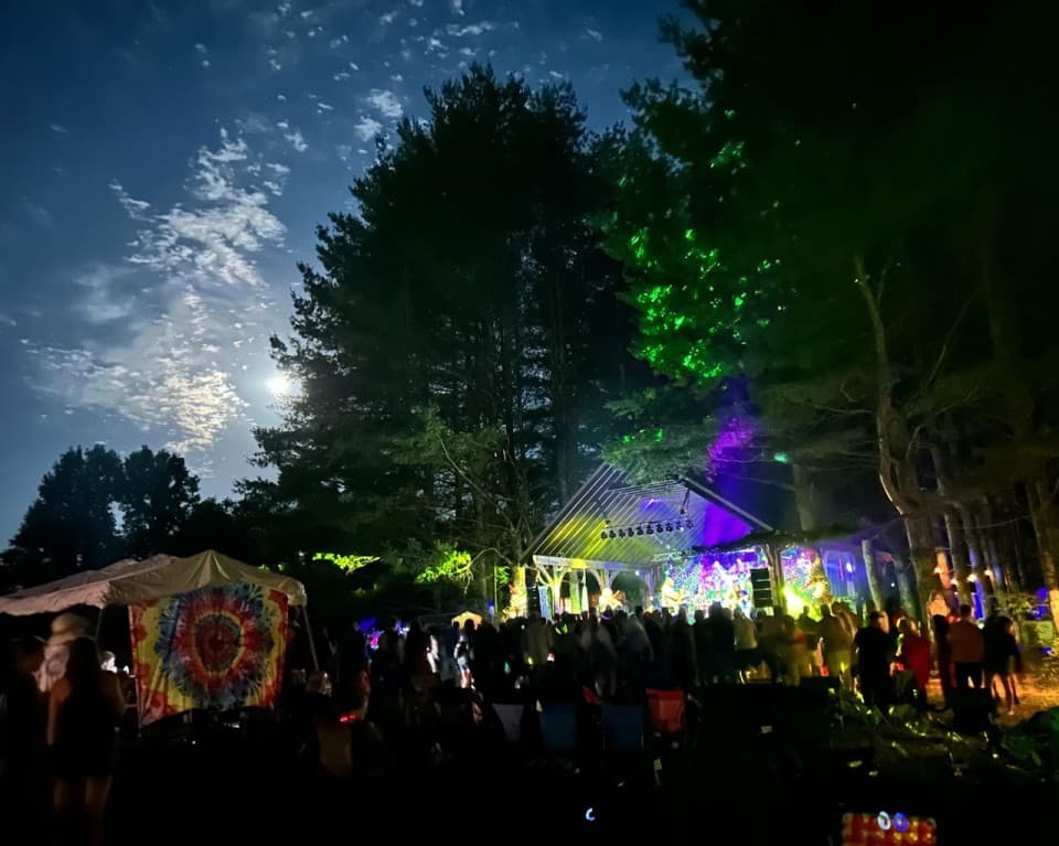 Newfound Sound and Lights at Toe Down Festival at night in Green Mountain, NC Newfound Sound and Lights at Toe Down Festival at night in Green Mountain, NC