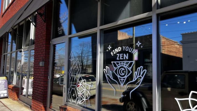 Find Your Zen tattoo parlor from outside