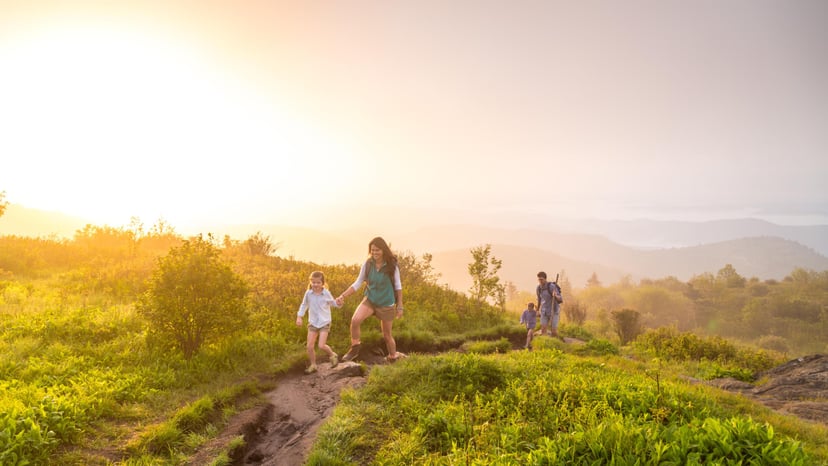 Family Hiking Black Balsam