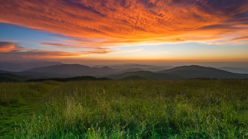 Max Patch Trail sunset