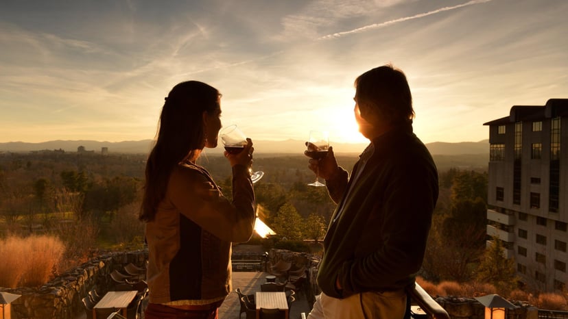 The Sunset Terrace at the Omni Grove Park Inn
