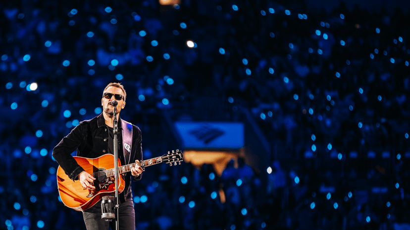 Country star Eric Church sings at the Concert for Carolina
